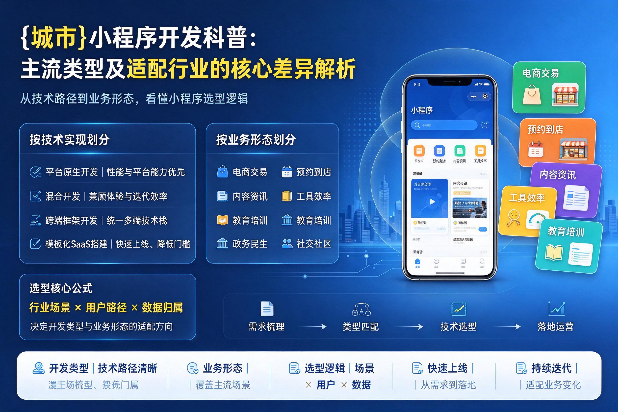 华亭小程序开发科普：主流类型及适配行业的核心差异解析